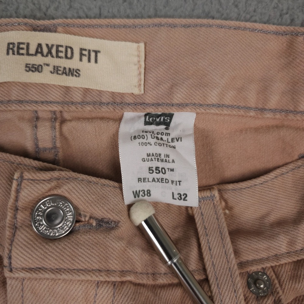 Vintage Levis 550 Jeans Men 38x32 Bleached Gray Pink Relaxed Fit Baggy Denim Y2K - Picture 3 of 16